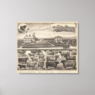 Bauernhof Oaklands auf lager, Kansas Leinwanddruck