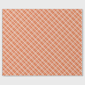 Bauernhof Orange warme Erden Tartan Kariert Geschenkpapier (Flach)