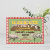 Bauernhof-Party Einladung - altes MacDonald hatte (Stehend Vorderseite)