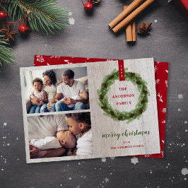 Bauernhof Pine Wreath Frohe Weihnachten 2 Foto