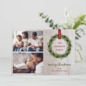 Bauernhof Pine Wreath Frohe Weihnachten 2 Foto (Stehend Vorderseite)