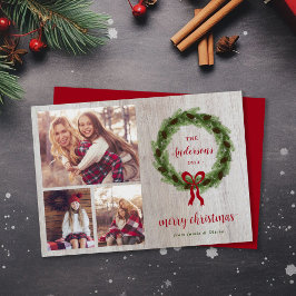 Bauernhof Pine Wreath Frohe Weihnachten 3 Foto