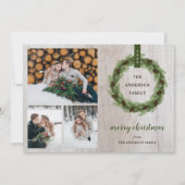 Bauernhof Pine Wreath Frohe Weihnachten 3 Foto (Vorderseite)