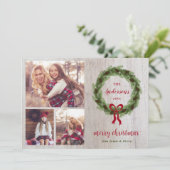 Bauernhof Pine Wreath Frohe Weihnachten 3 Foto (Stehend Vorderseite)