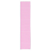 Bauernhof Pink Gingham Karo Kurzer Tischläufer (Vorderseite)