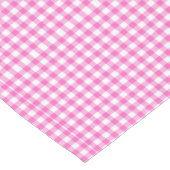 Bauernhof Pink Gingham Karo Kurzer Tischläufer (Ecke)