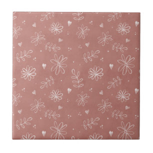 Bauernhof Pink Mauve Keramik Tile Fliese