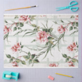 Bauernhof Pink Roses auf dem Garten Trellis Seidenpapier (Basteln)