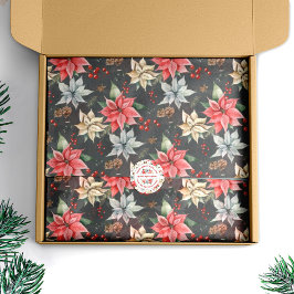 Bauernhof Poinsettia Aquarell Winter Folies Seidenpapier