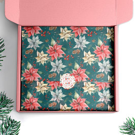 Bauernhof Poinsettia Aquarell Winter Folies Seidenpapier