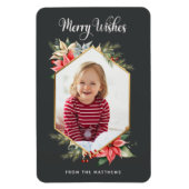 Bauernhof Poinsettia Rustikale Ferienfotokarte Magnet (Vertikal)