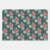 Bauernhof Poinsettia Weihnachten & Urlaub Geschenkpapier Set (Vorderseite 2)