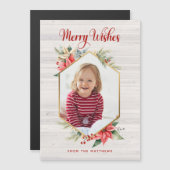 Bauernhof Poinsettia Weihnachtsgebäck Magnetkarte  (Vorne/Hinten)