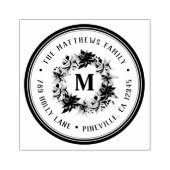 Bauernhof Poinsettia Weihnachtskarte Rücksendeadre Gummistempel (Prägung)