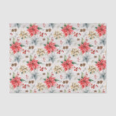 Bauernhof Poinsettia Wood & Winter Foliage Seidenpapier (Vorderseite)