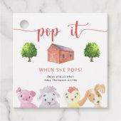 Bauernhof - Pop! Wenn sie Pop! Geschenkanhänger (Vorderseite)
