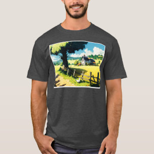 Bauernhof Postkarte 3 T-Shirt