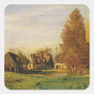 Bauernhof Quadratischer Aufkleber