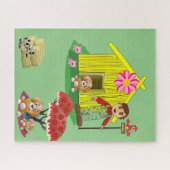 Bauernhof-Rätsel Kuh Schweine Bauernhaus Puzzle (Horizontal)