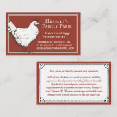 Bauernhof Red Vintag Hen Ei Visitenkarte (Vorne/Hinten)