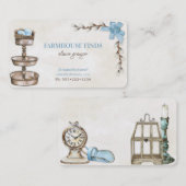 Bauernhof Retro Vintage Findlinge Treasko Visitenkarte (Vorne/Hinten)