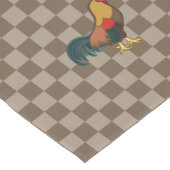 Bauernhof Rooster Brown Gingham Table Runner Mittelgroßer Tischläufer (Ecke)