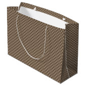 Bauernhof Rooster Design Gingham Geschenk Beutel H Große Geschenktüte (Rückseite Schrägansicht)