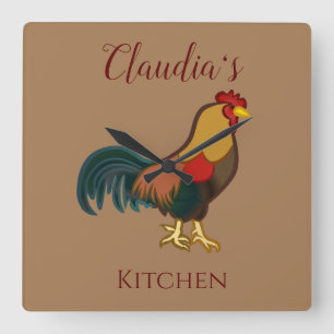 Bauernhof Rooster Design Küche Platz Wand Uhr