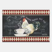 Bauernhof Rooster Kaffeeküche Chalk Decoupage Geschenkpapier Set (Vorderseite 2)