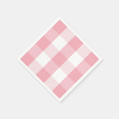 Bauernhof Rosa Karo Servietten (Ecke)