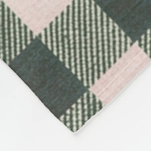 Bauernhof Rot und Grün Gingham Fleecedecke (Ecke)