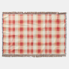 Bauernhof Rot und Weiß Gingham Karo Blanket Decke
