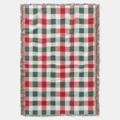 Bauernhof Rot, Weiß, Grün Gingham Karo Blanket Decke (Vorderseite Vertikal)