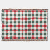 Bauernhof Rot, Weiß, Grün Gingham Karo Blanket