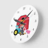 Bauernhof Runde Wanduhr (Winkel)