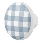 Bauernhof Rustic Blue Gray Buffalo Karierter Platz Keramikknauf (Rechts)