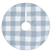 Bauernhof Rustic Blue Gray Buffalo Karierter Platz Polyester Weihnachtsbaumdecke (Vorderseite)
