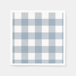Bauernhof Rustic Blue Gray Buffalo Karierter Platz Serviette