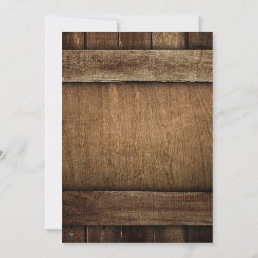 Bauernhof Rustic Compass Rose Einladung Hochzeit (Rückseite)