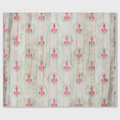 Bauernhof Rustic Nautical Anchor Tropical Beach Geschenkpapier (Flach)