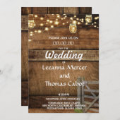 Bauernhof Rustic Wood Gate Hochzeit Einladung (Vorne/Hinten)