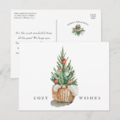 Bauernhof Rustikal Bleibe Gemütlicher Winter wünsc Postkarte (Vorne/Hinten)