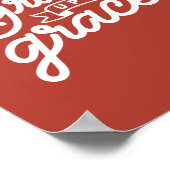 Bauernhof rustikal Christlich Grace auf Grazie Poster (Ecke)