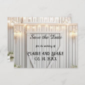 Bauernhof Rustikal Save the Date Ankündigung (Vorne/Hinten)