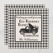 Bauernhof Rustikale Alte Weihnachtskarte (Vorne/Hinten)