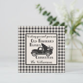 Bauernhof Rustikale Alte Weihnachtskarte (Stehend Vorderseite)