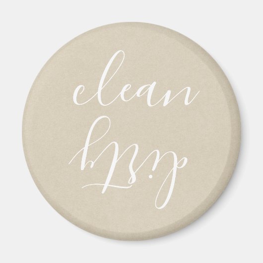 Bauernhof Rustikale Creme Beige Geschirrspülmaschi Magnet (Vorne)