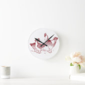 Bauernhof rustikale Hühner Küche Runde Wanduhr (Zuhause)