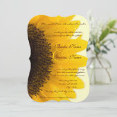 Bauernhof Rustikale Sonnenblume Hochzeit Einladung (Stehend Vorderseite)