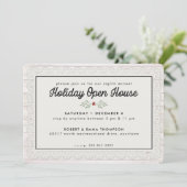 Bauernhof Rustikale Spitzen Weihnachtsfeiertag Einladung (Stehend Vorderseite)